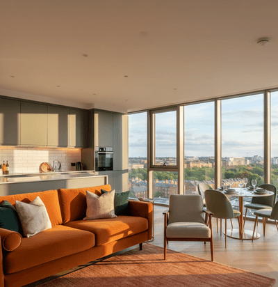 Modern apartment with city views